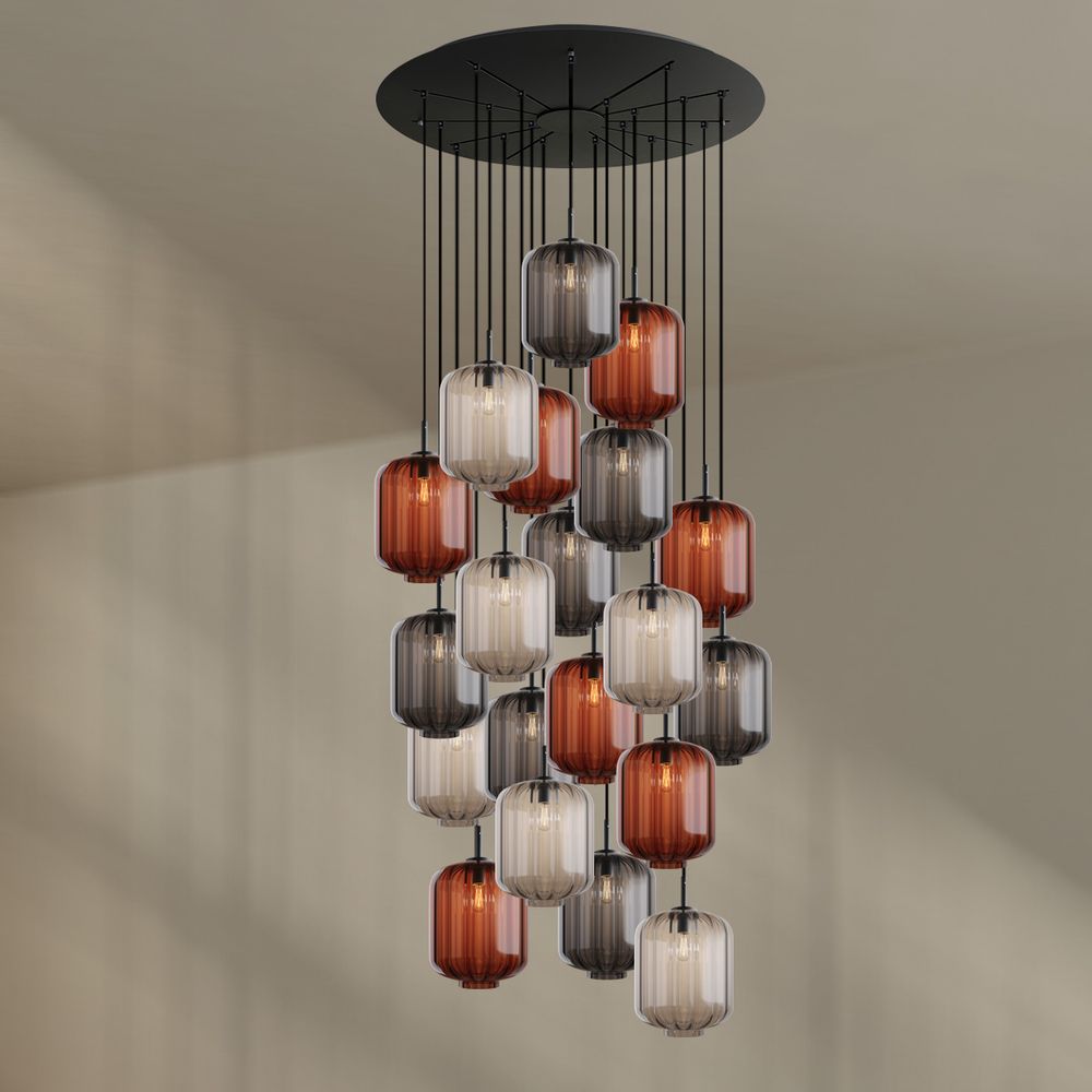 s.luce Velo lampada da galleria a 20 luci Ø 120cm Ø 25cm