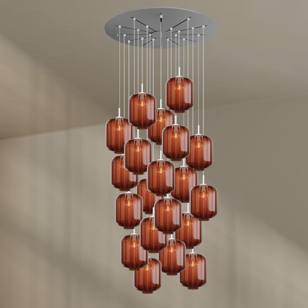 s.luce Velo lampada da galleria a 20 luci Ø 120cm Ø 25cm