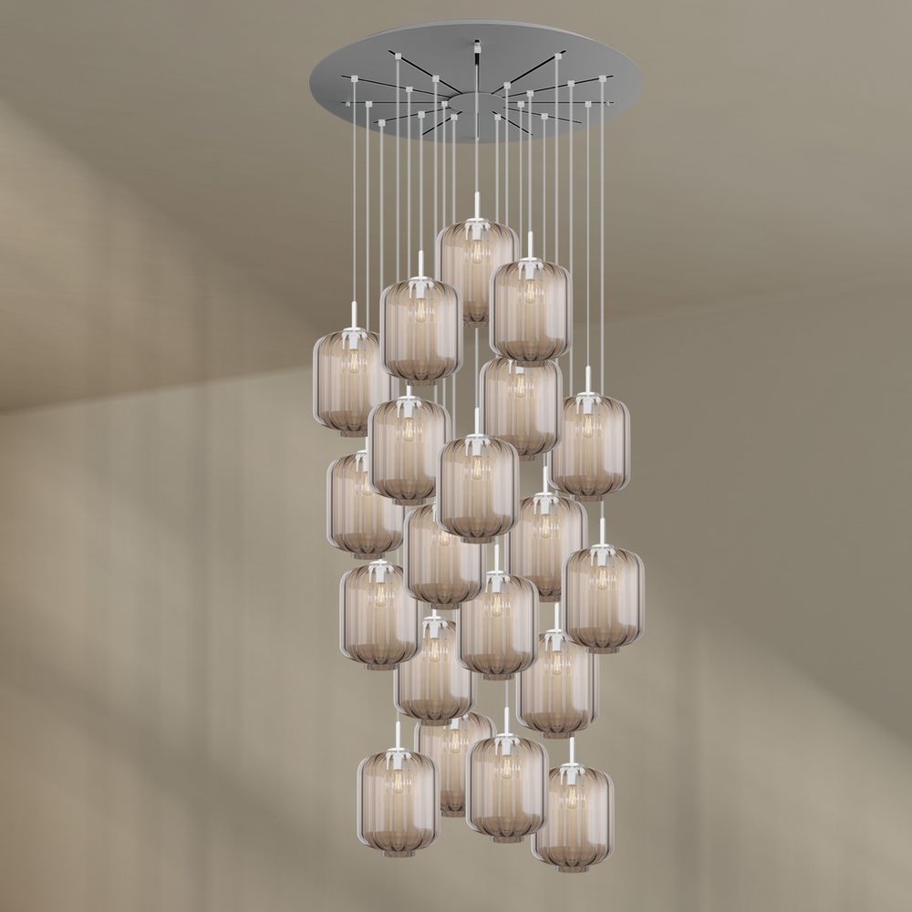 s.luce Velo lampada da galleria a 20 luci Ø 120cm Ø 25cm