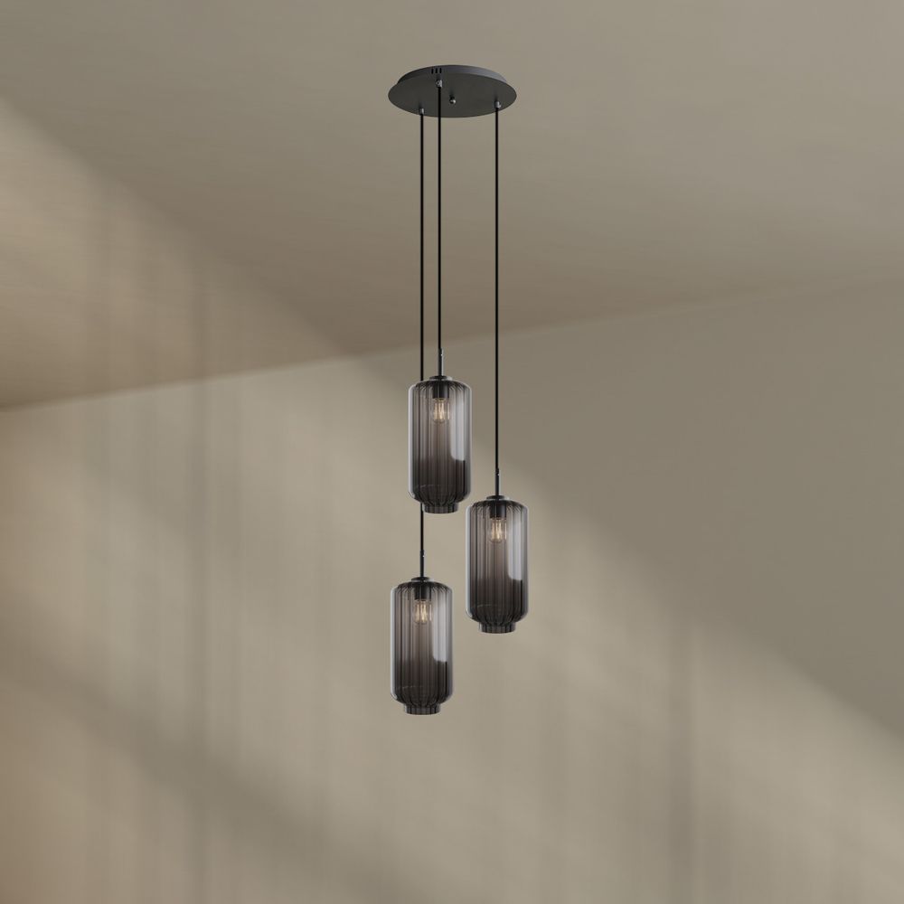 s.luce Velo gallery lampada a 3 luci Ø 40cm baldacchino Ø 18cm