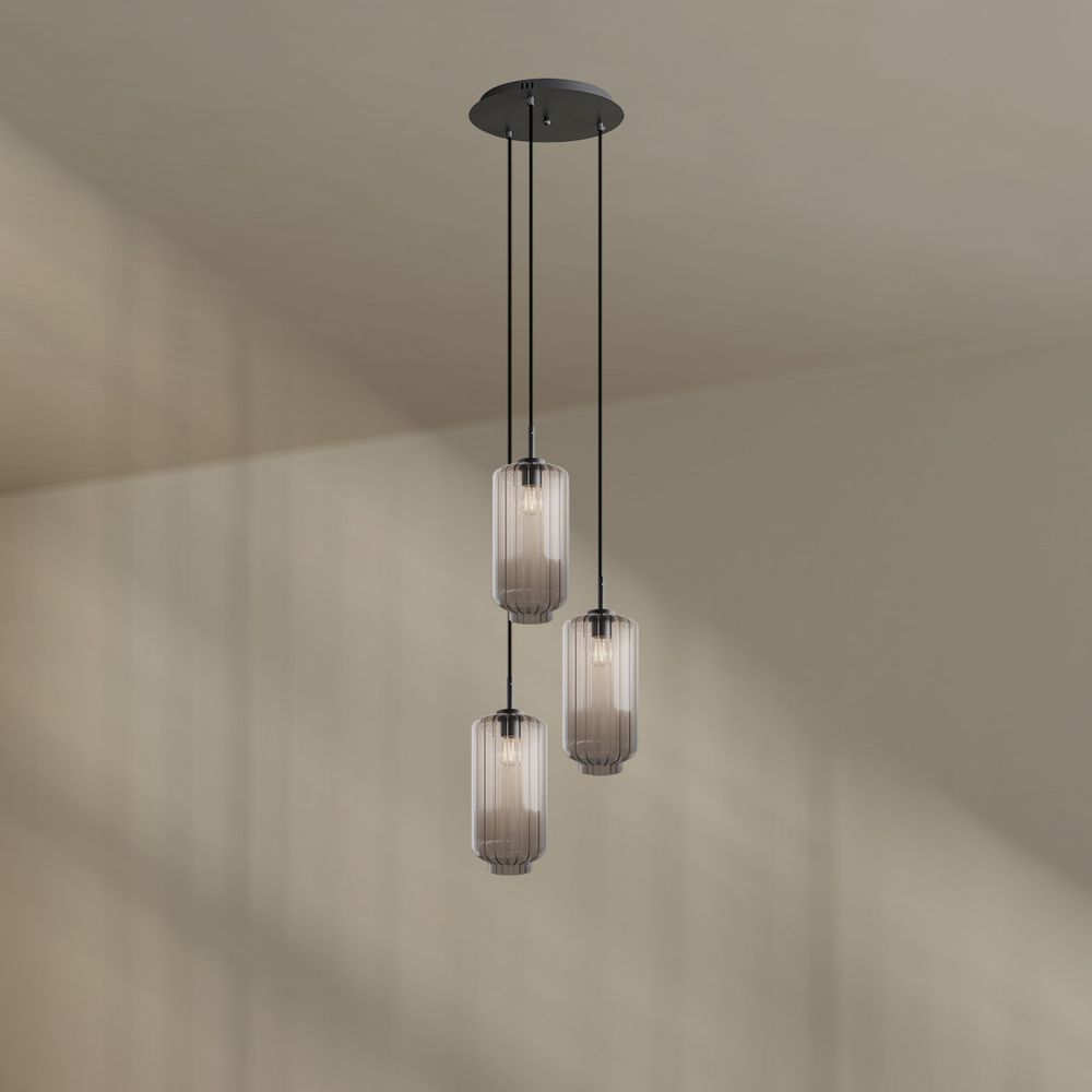 s.luce Velo gallery lampada a 3 luci Ø 40cm baldacchino Ø 18cm