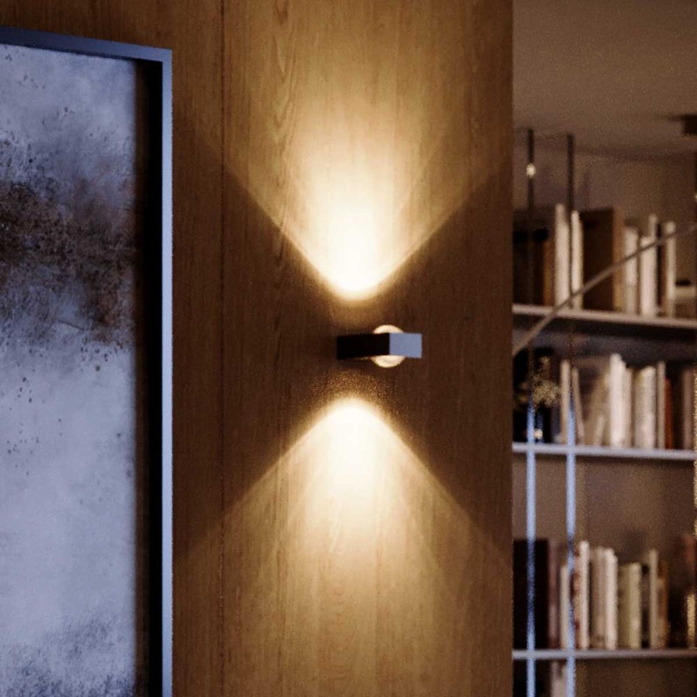 s.luce Beam X nowoczesna lampa ścienna kątowa góra-dół