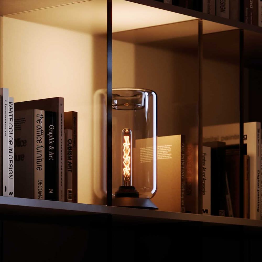 s.luce Cruet E27 designerska szklana lampa stołowa z włącznikiem