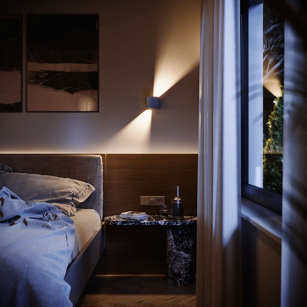 Lampa ścienna LED s.luce Ixa z regulacją kąta nachylenia do zastosowań wewnętrznych i zewnętrznych IP44