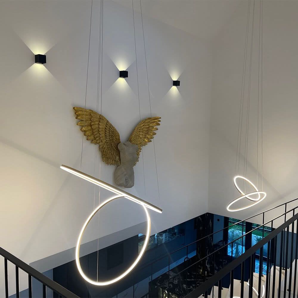 s.luce LED lampa wisząca pierścieniowa 2-światłowa centryczna