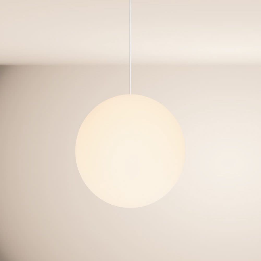 s.luce Orb szklana kula galeryjna zawieszenie świetlne 500cm biały