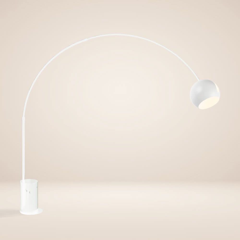 Lampa łukowa s.luce Ball z nowoczesną marmurową podstawą