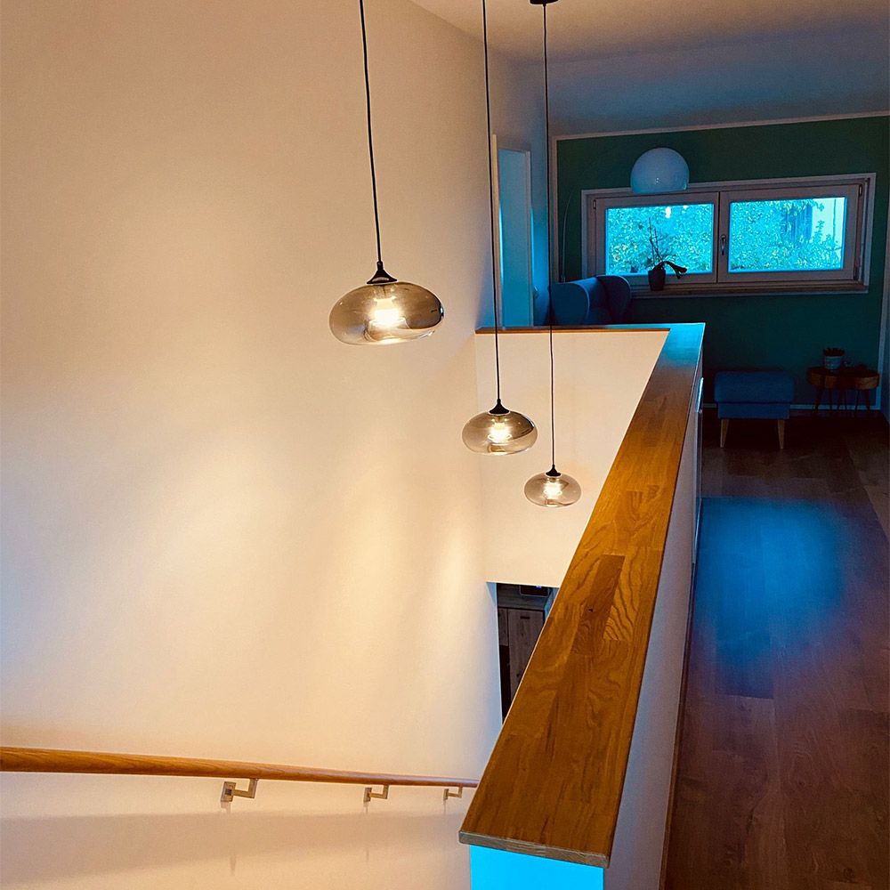 s.luce Cruet gallery lampa wisząca szklana bardzo długa 5m