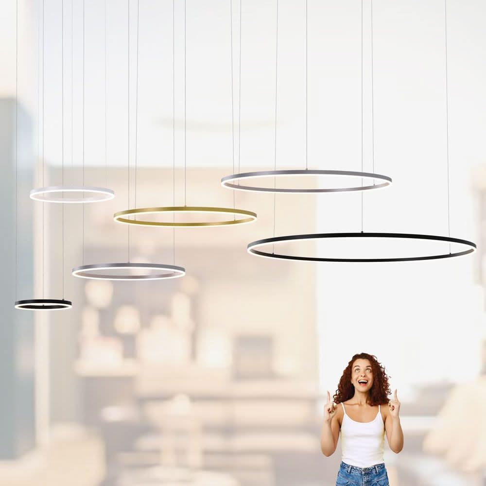 s.luce LED pierścieniowa lampa wisząca Ø 80cm