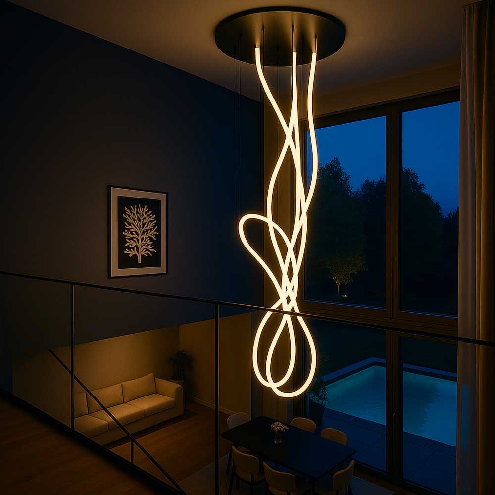 s.luce Arion organic LED gallery light XXL tuba ciepła biel