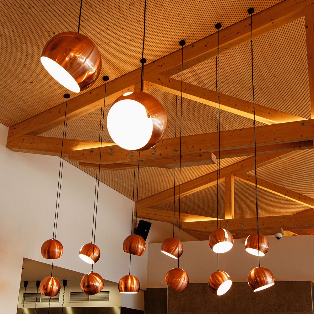 Lampa galeryjna s.luce Ball z obrotowym, wymiennym kloszem, zawieszenie 5m