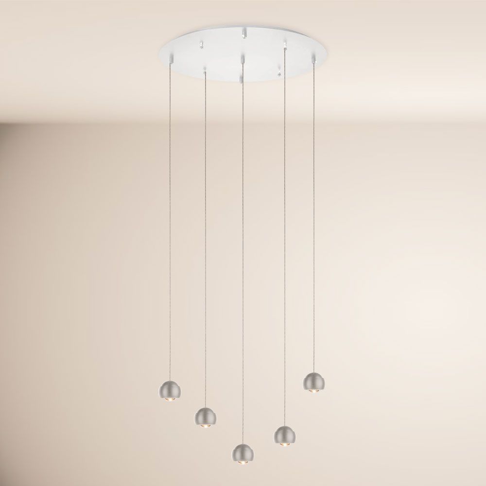 Lampa wisząca LED s.luce Beam z 3- lub 5-światłowym modułowym daszkiem