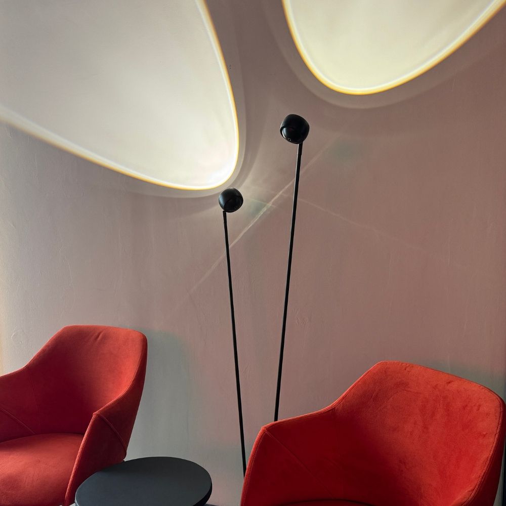 s.luce Beam LED lampa podłogowa 2-światło 145cm ściemniacz dotykowy