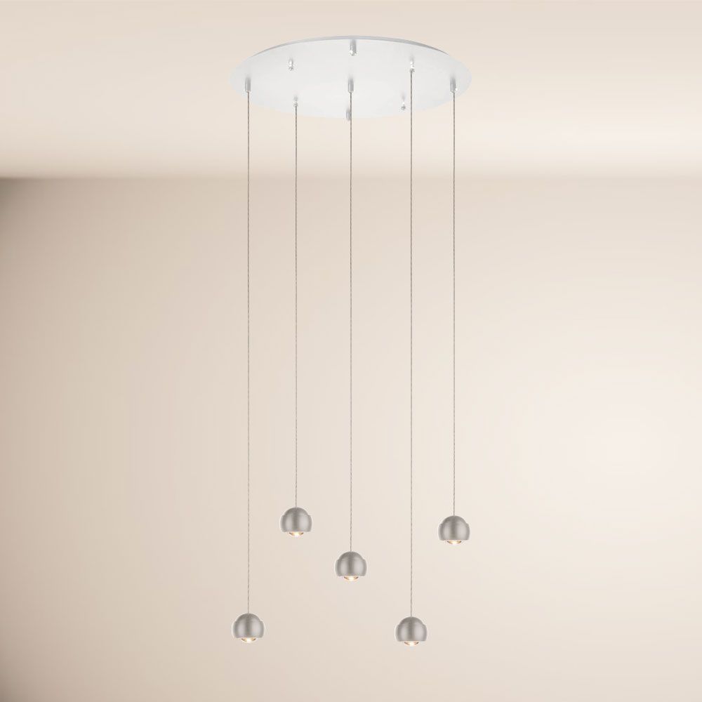 Lampa wisząca LED s.luce Beam z 3- lub 5-światłowym modułowym daszkiem