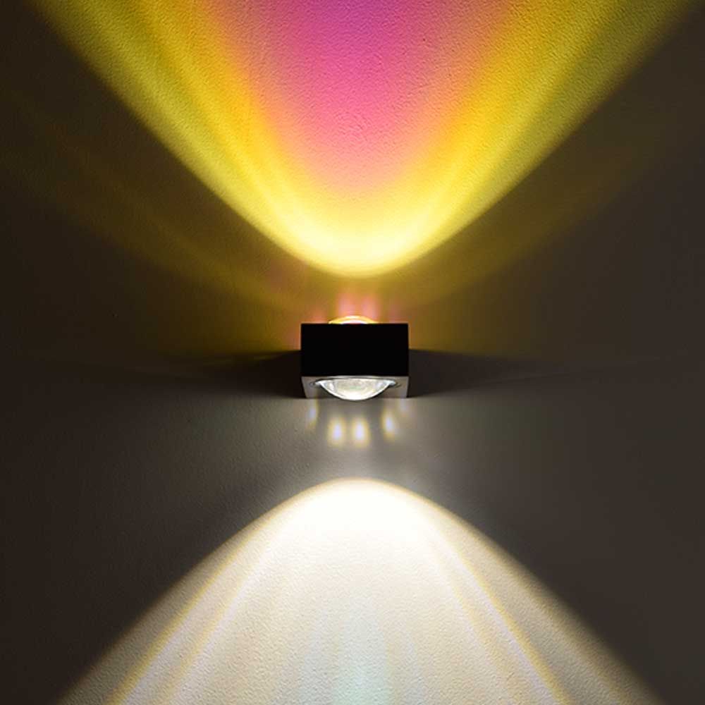 s.luce Beam X nowoczesna lampa ścienna kątowa góra-dół