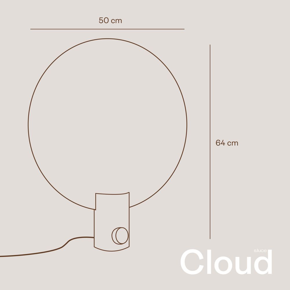 Lampa stołowa s.luce Cloud z przełącznikiem obrotowym