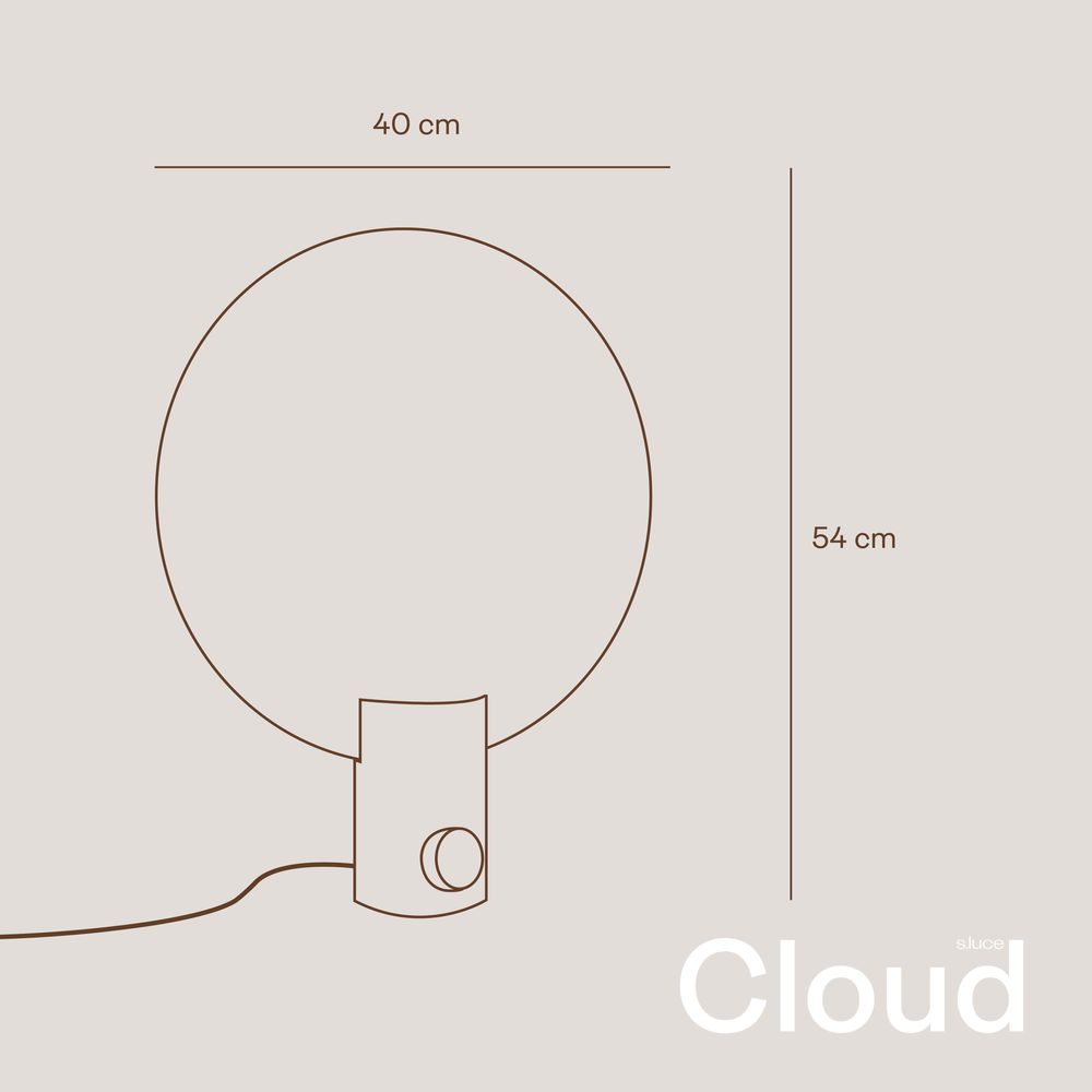 Lampa stołowa s.luce Cloud z przełącznikiem obrotowym