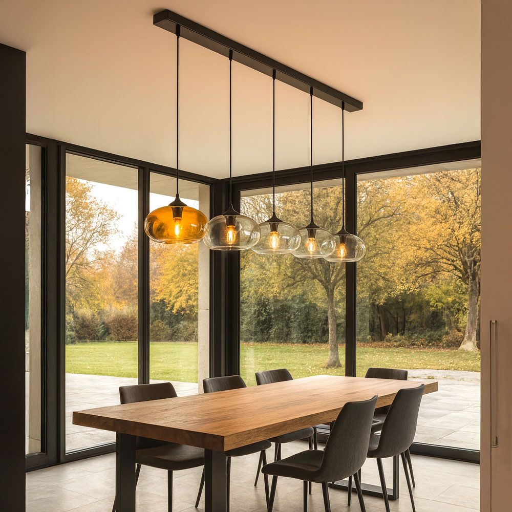 s.luce Cruet gallery lampa wisząca szklana bardzo długa 5m