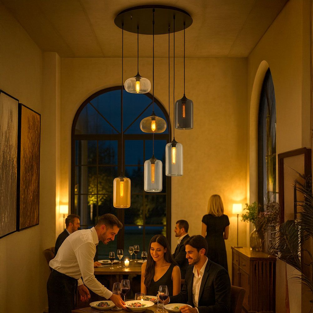 s.luce Cruet szklana lampa wisząca Up & Low