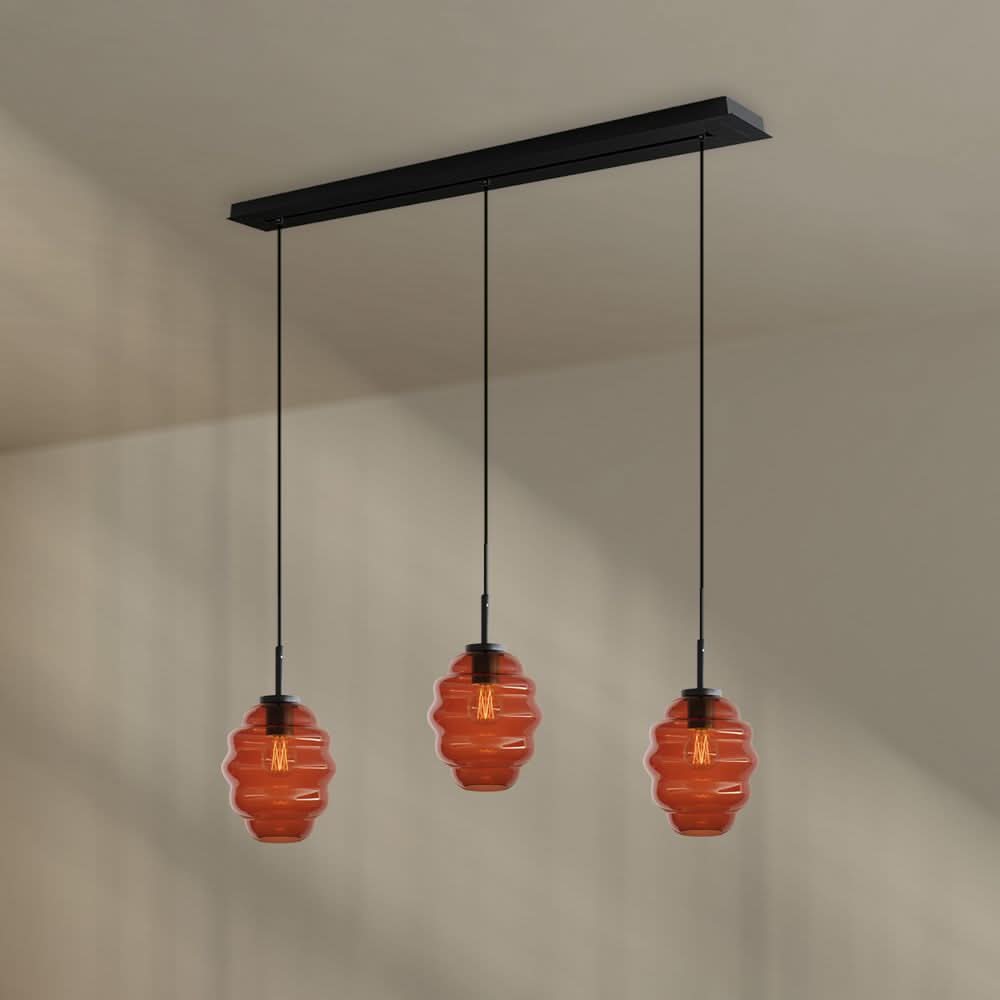 s.luce Echos lampa wisząca stołowa 3-punktowa 120 cm Ø 18 cm