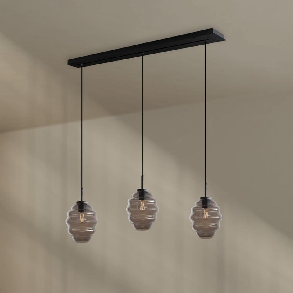 s.luce Echos lampa wisząca stołowa 3-punktowa 120 cm Ø 18 cm