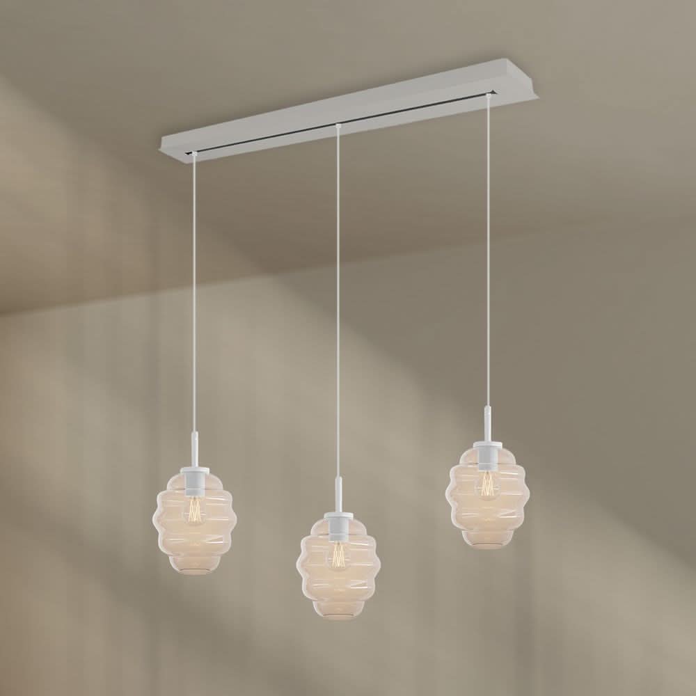 s.luce Echos lampa wisząca stołowa 3-punktowa 120 cm Ø 18 cm