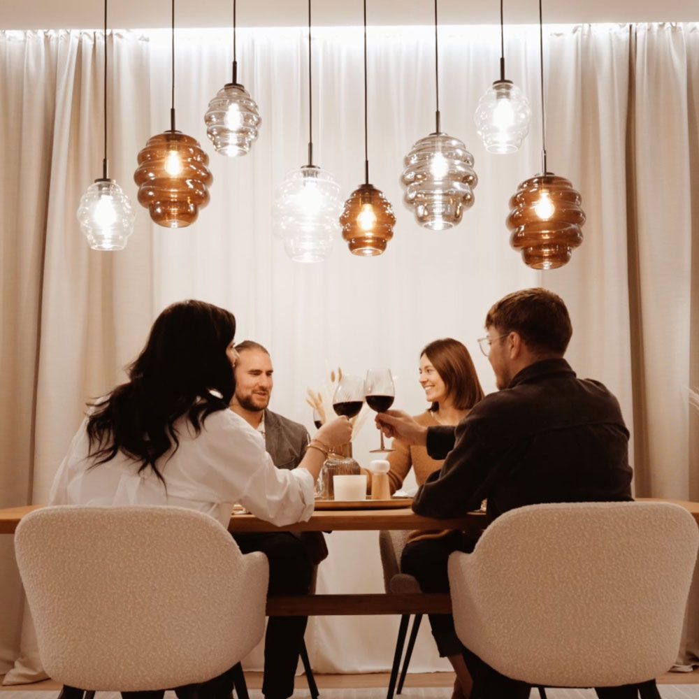 s.luce Echos lampa stołowa 5-płomienna 160cm czasza Ø 18cm