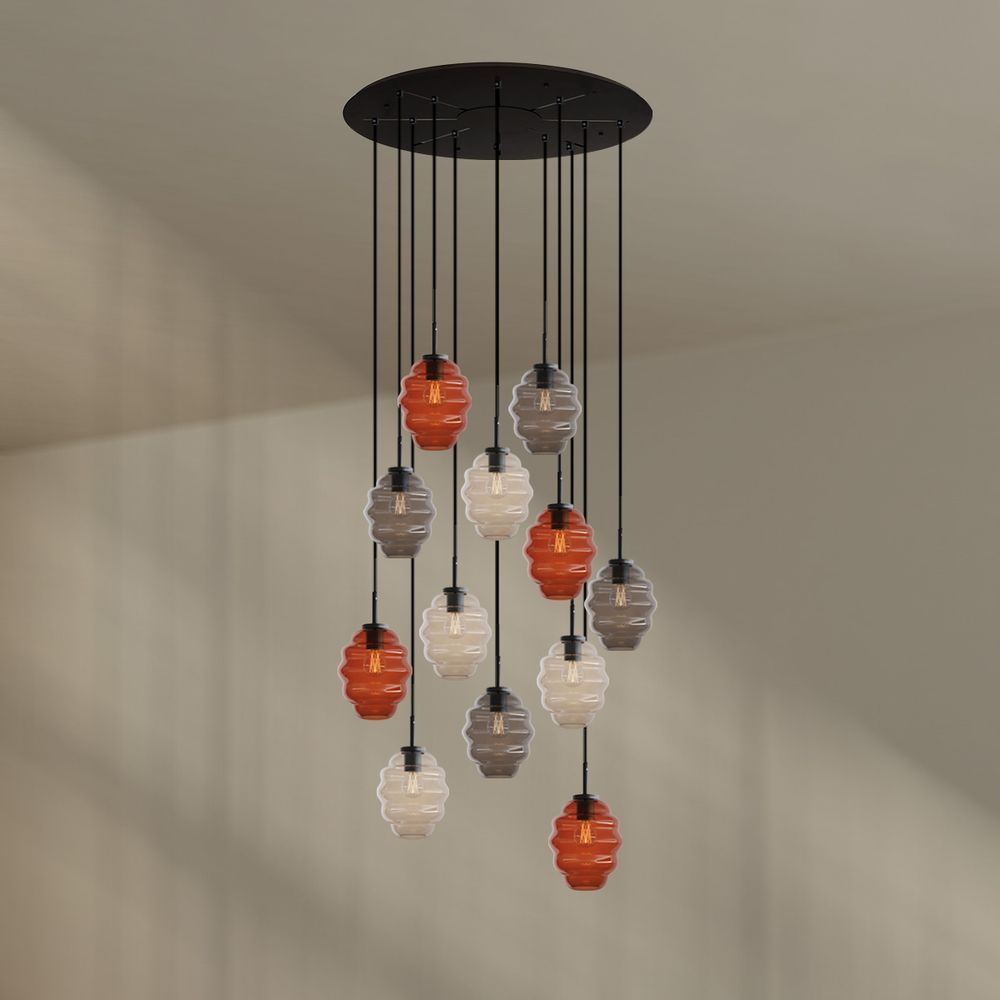 s.luce Echos lampa galeryjna 12-płomienna Ø 80cm czasza Ø 18cm