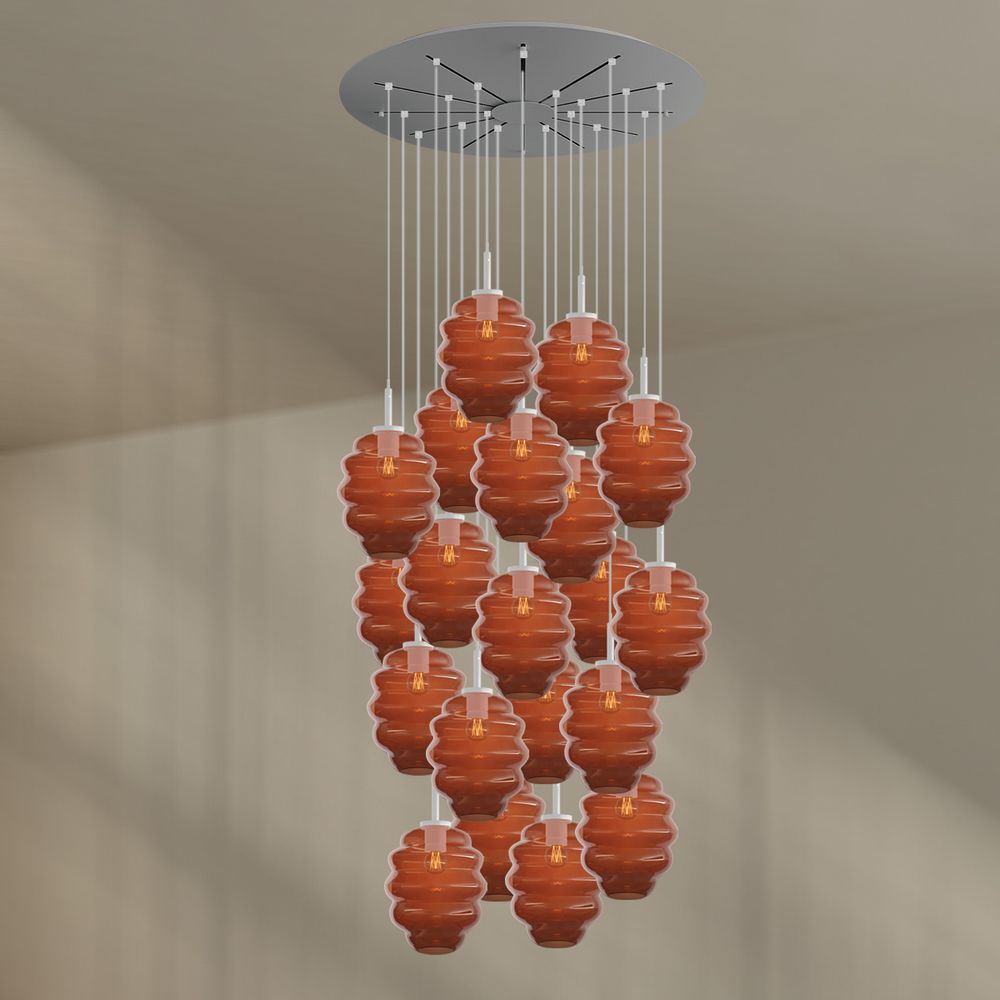 s.luce Echos gallery light 20-light Ø 120cm baldachim Ø 25cm