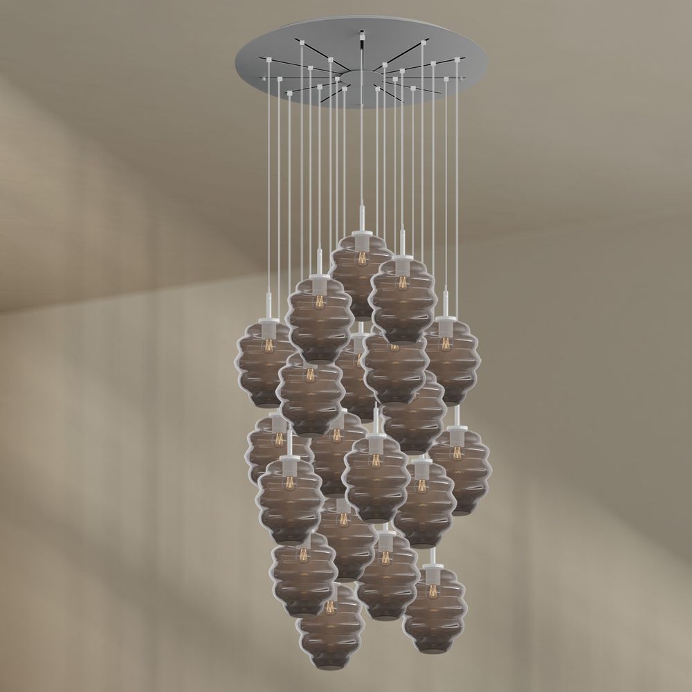 s.luce Echos gallery light 20-light Ø 120cm baldachim Ø 25cm