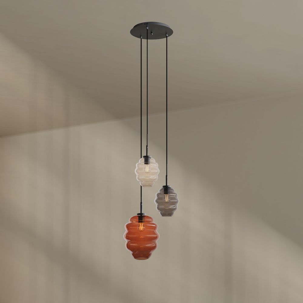 s.luce Echos gallery light 3-light Ø 40cm szkło czaszy: Ø 18/25cm