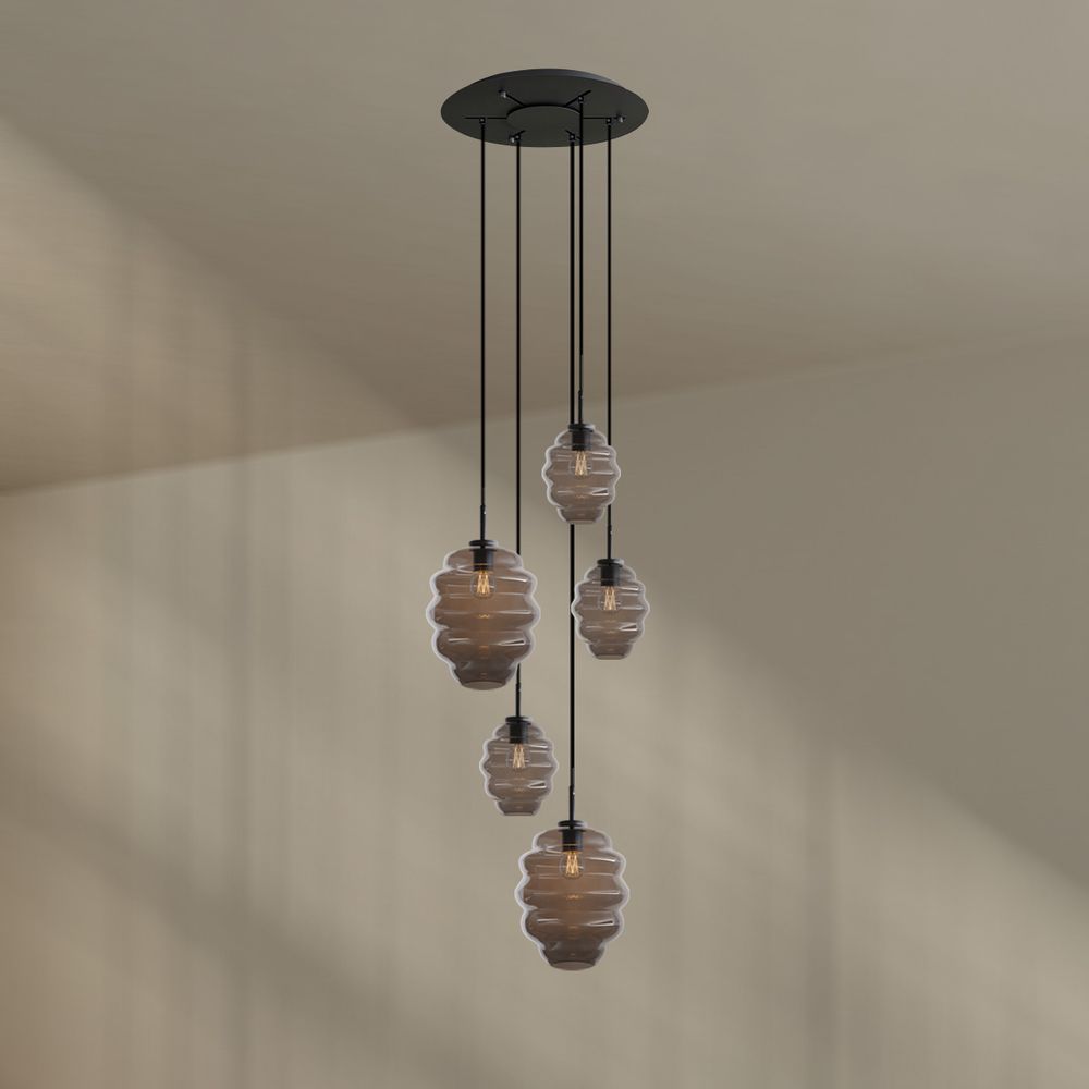 s.luce Echos gallery light 5-płomienna Ø 60cm czasza Ø 18/25cm