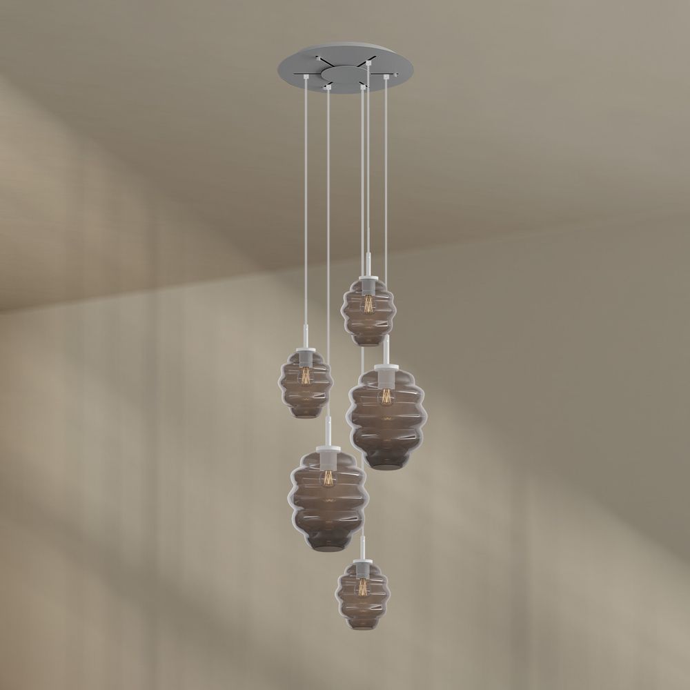 s.luce Echos gallery light 5-płomienna Ø 60cm czasza Ø 18/25cm