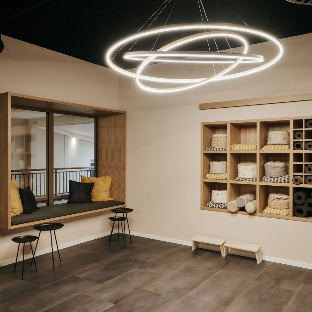 s.luce LED lampa wisząca pierścieniowa 3-światłowa centryczna