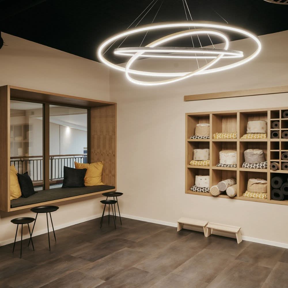 s.luce LED lampa wisząca pierścieniowa 3-światłowa centryczna
