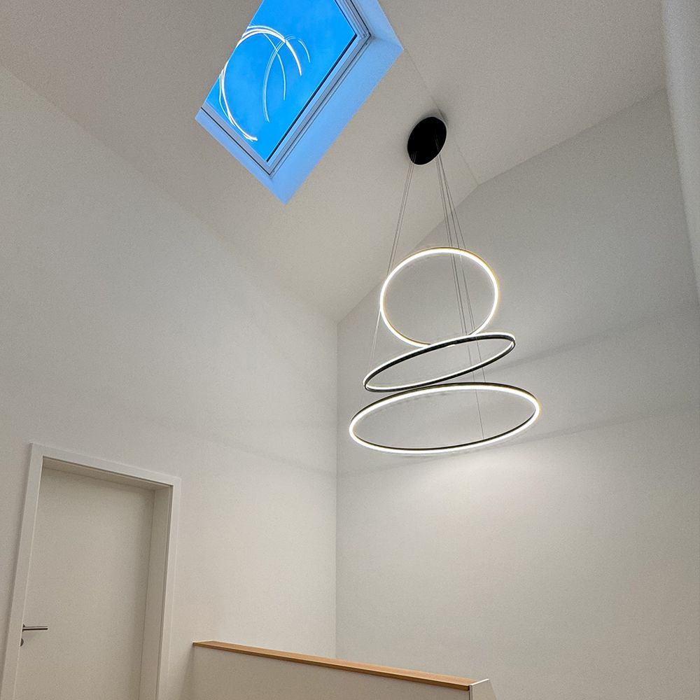 s.luce LED lampa wisząca pierścieniowa 3-światłowa centryczna