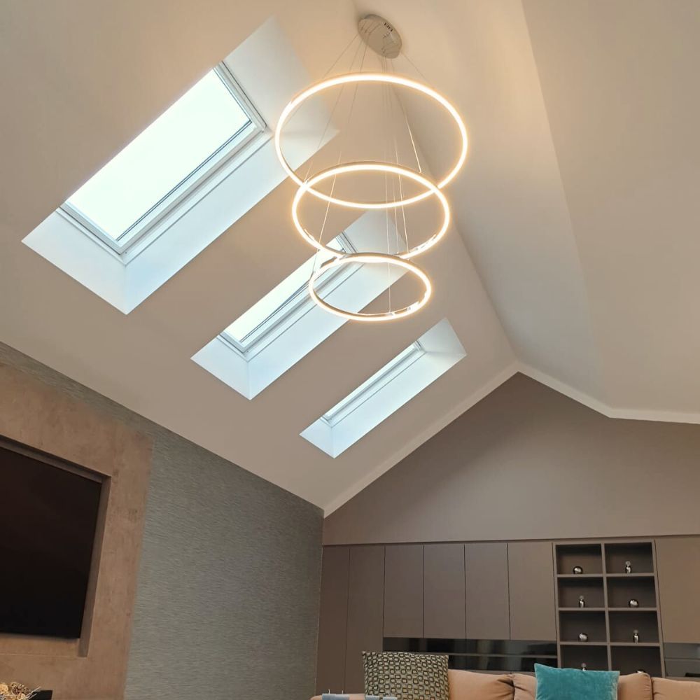s.luce LED lampa wisząca pierścieniowa 3-światłowa centryczna