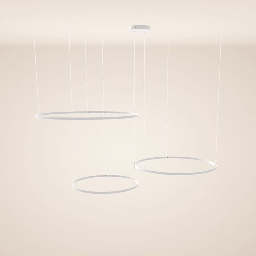 s.luce LED lampa wisząca pierścieniowa 3-punktowa mimośrodowa