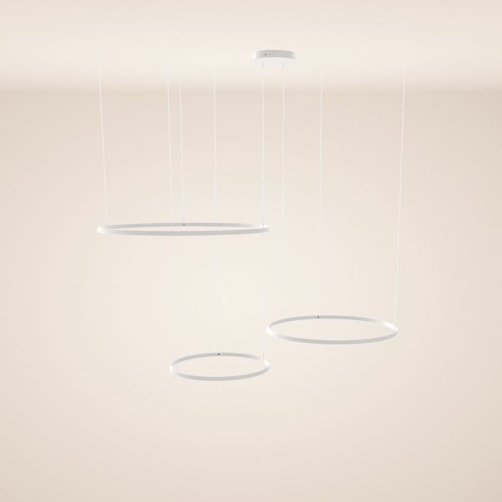 s.luce LED lampa wisząca pierścieniowa 3-punktowa mimośrodowa