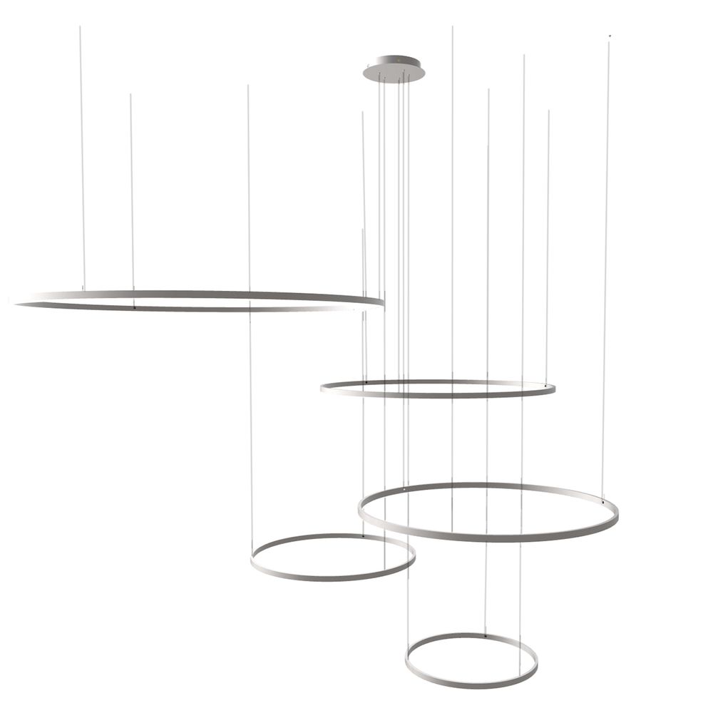 s.luce LED lampa wisząca pierścieniowa 5-światłowa mimośrodowa