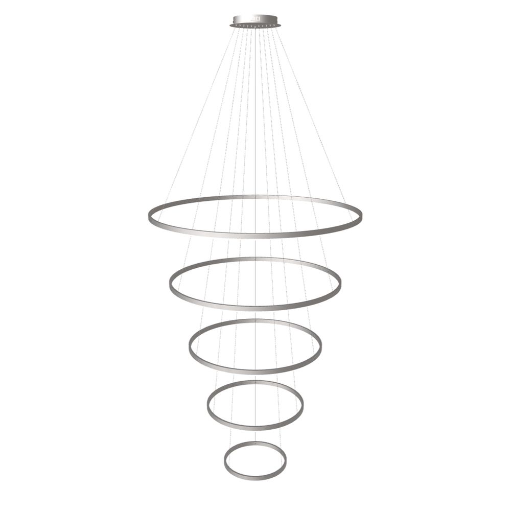 s.luce LED lampa wisząca pierścieniowa 5-płomienna centryczna