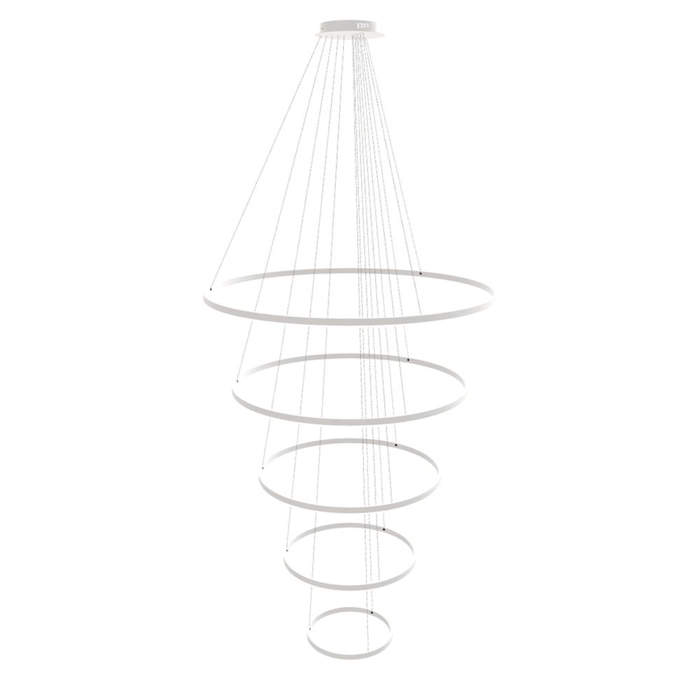 s.luce LED lampa wisząca pierścieniowa 5-płomienna centryczna