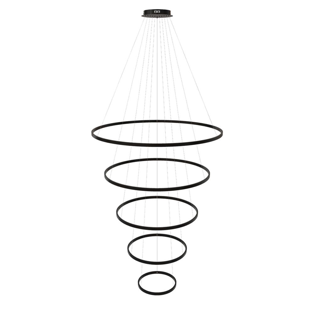 s.luce LED lampa wisząca pierścieniowa 5-płomienna centryczna