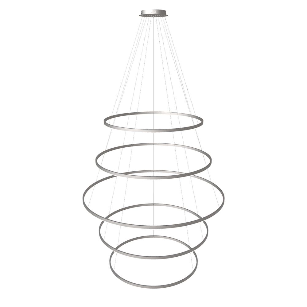 s.luce LED lampa wisząca pierścieniowa 5-płomienna centryczna