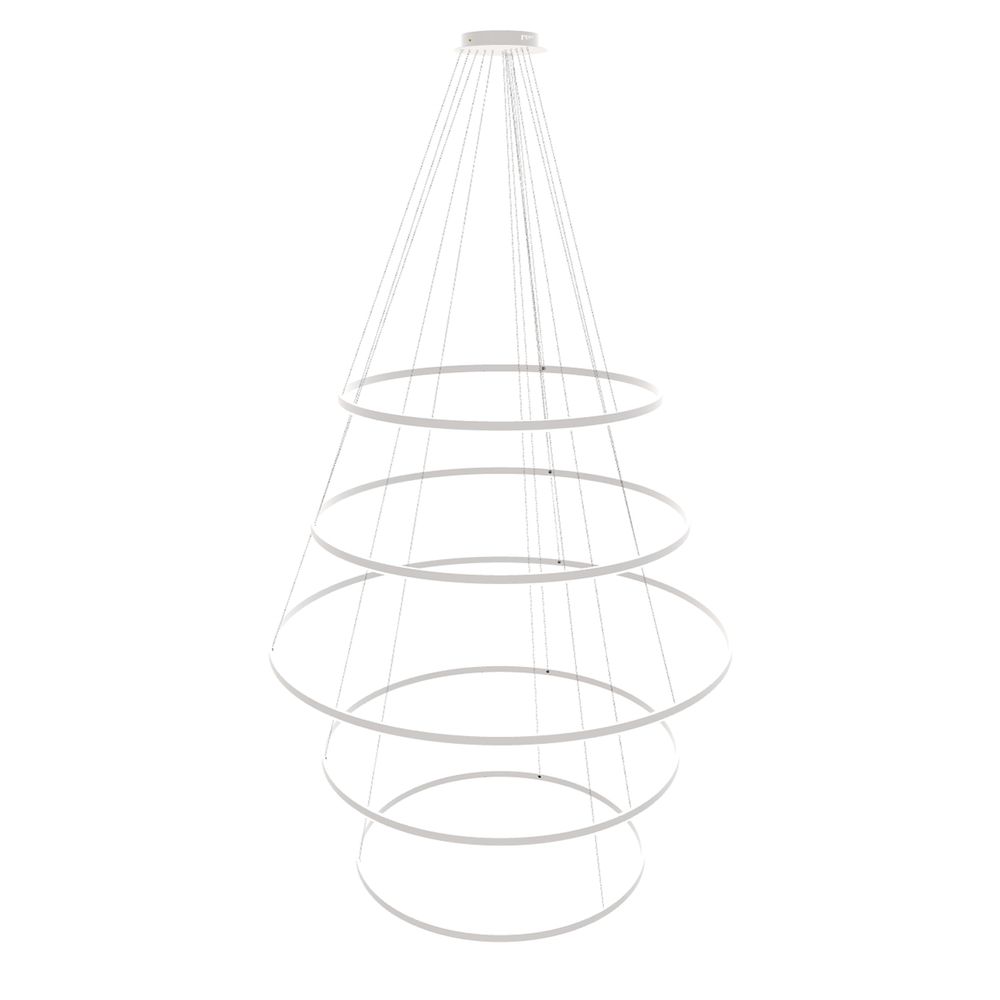 s.luce LED lampa wisząca pierścieniowa 5-płomienna centryczna
