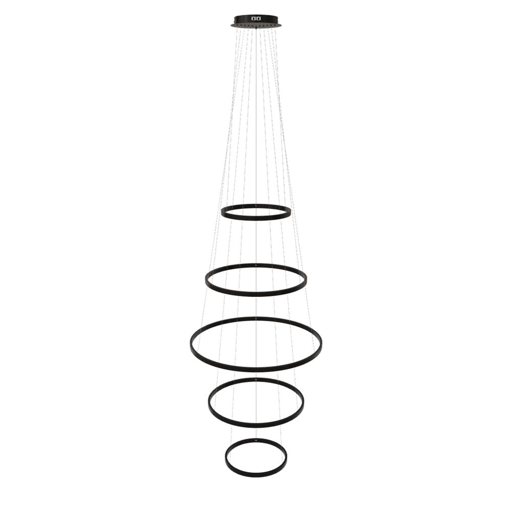 s.luce LED lampa wisząca pierścieniowa 5-płomienna centryczna