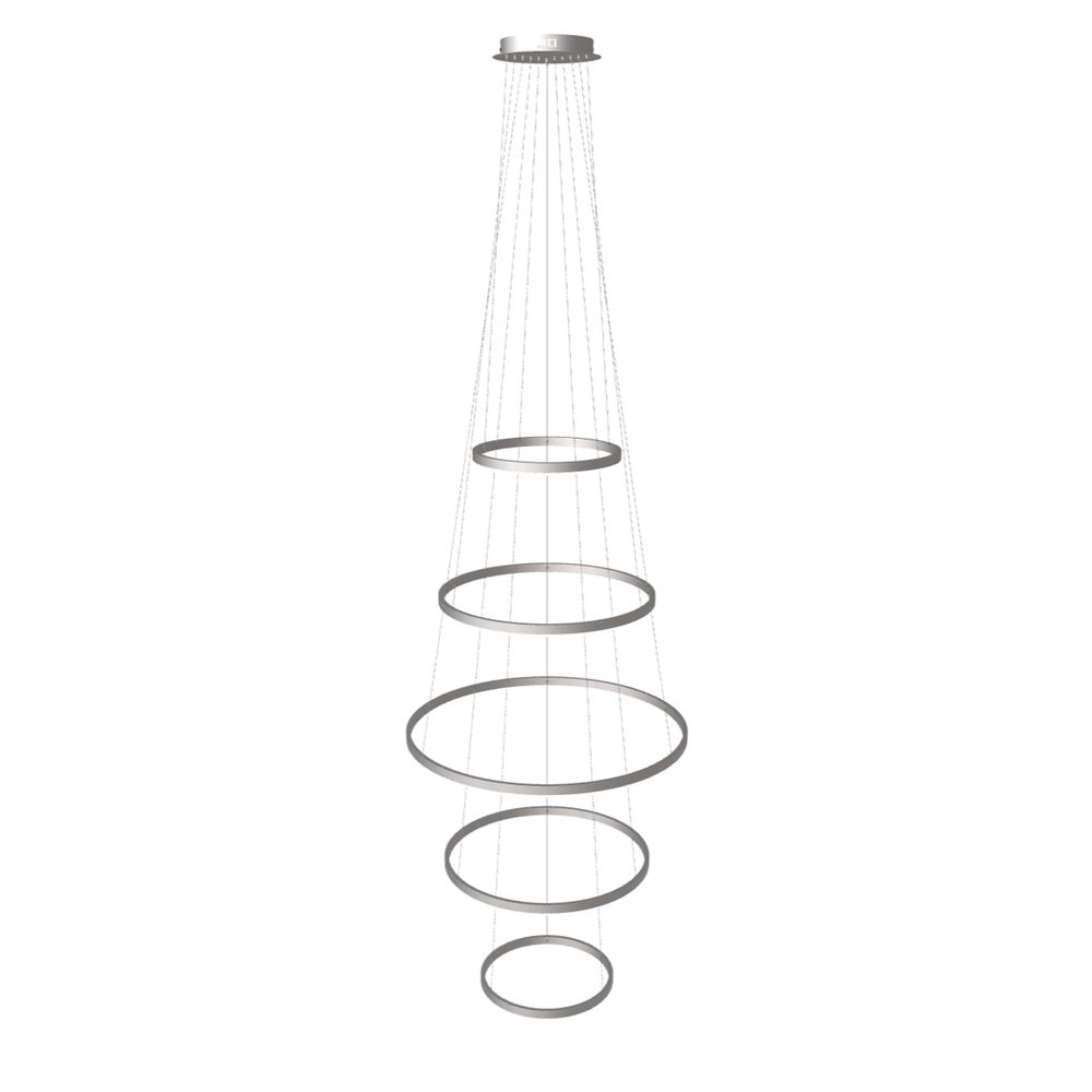 s.luce LED lampa wisząca pierścieniowa 5-płomienna centryczna