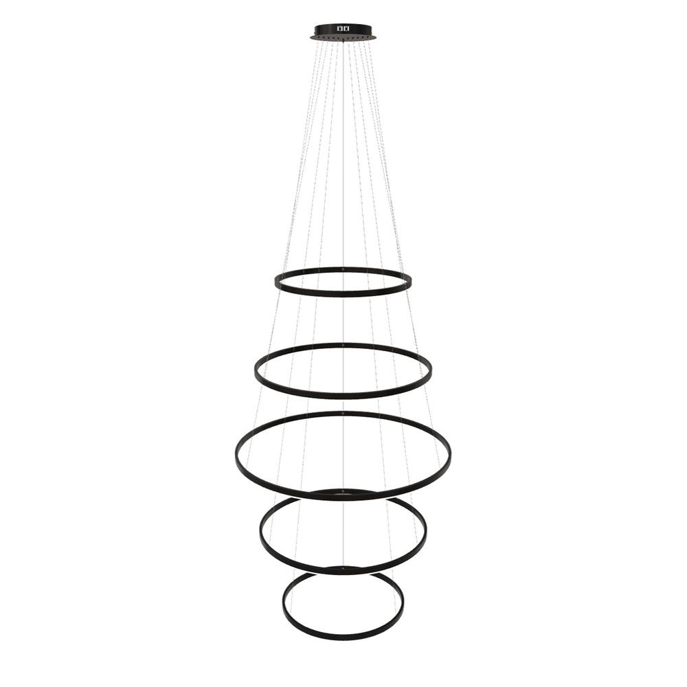 s.luce LED lampa wisząca pierścieniowa 5-płomienna centryczna