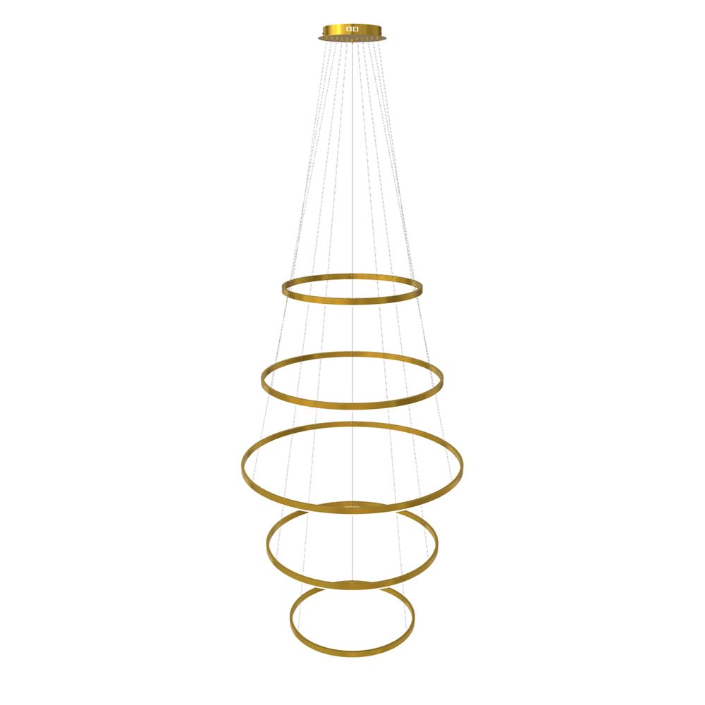 s.luce LED lampa wisząca pierścieniowa 5-płomienna centryczna