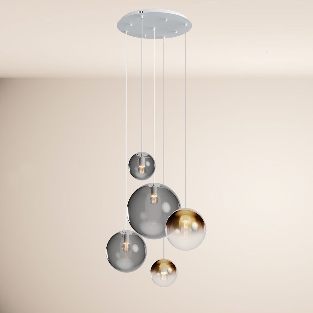s.luce Orb 5-punktowa modułowa lampa galeryjna